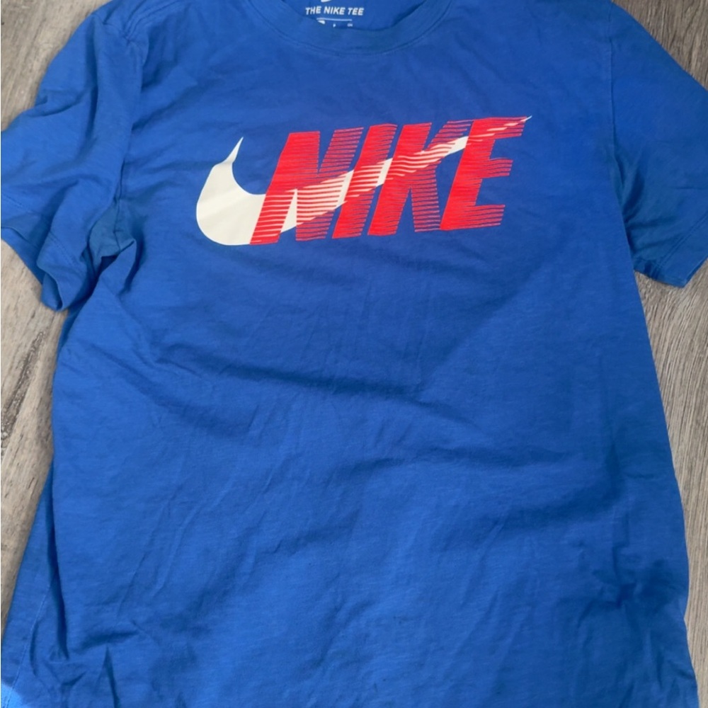 Nike Royal Blue Tee with Red and White Logo